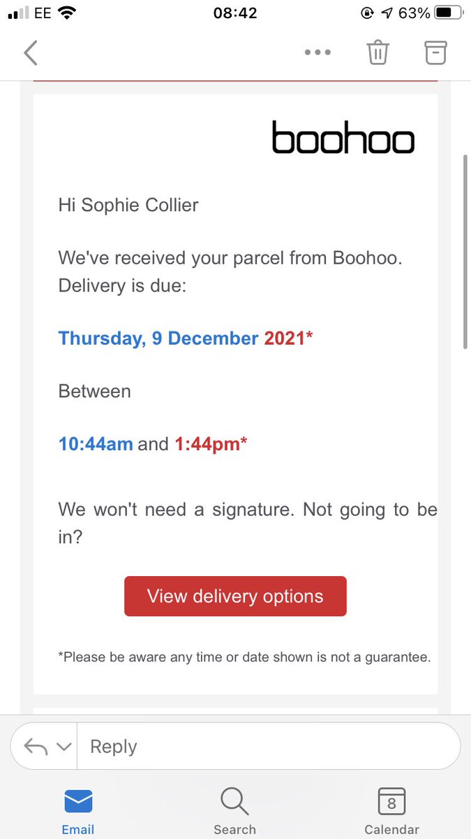 Sophc07's tweet photo. Originally due 3rd December… what’s going on @boohoo_cshelp you’re delivery times are rubbish atm. https://t.co/5TQLqlSDre