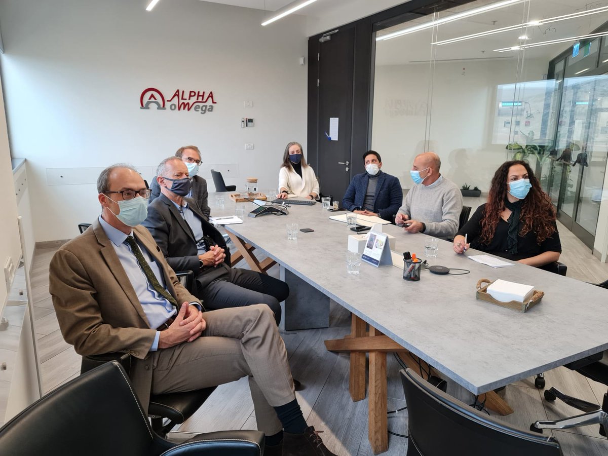 BelgiuminIsrael's tweet photo. The embassy visited Nazareth on 7.12. Very interesting meeting with the French hospital and engineering company Alpha Omega focussing on the health sector. Followed by a conversation with Arab Israeli entrepreneurs and a visit to Optima at the industrial parc. https://t.co/UOKABBTVlS