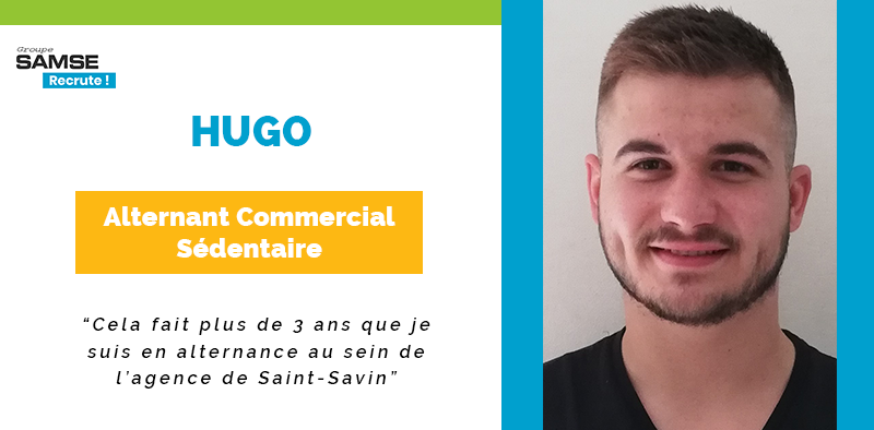 RHGroupeSAMSE's tweet image. Hugo alternant chez #Samse depuis 3 ans en tant que #Commercial témoigne son expérience :
&quot;J’ai choisi de poursuivre chez SAMSE car j’ai été très bien accompagné. Nous travaillons tous les jours dans la bonne humeur et l’entraide ce qui favorise l’intégration et l’évolution.&quot; 👏&quot;