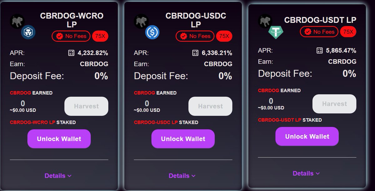 As mentioned the multiplier of native pools are now increased from 50X to 75X. Native pools now offer much better returns than the rest of the pools.

<a href="/TheCronicleNews/">TheCronicle.com - #CronosNews #Cronos #CRO #DeFi</a> <a href="/cronaswap/">CronaSwap 🔥 #Cronos</a> <a href="/cronos_chain/">Cronos</a> <a href="/CroMoonOfficial/">CroMoon Official</a> <a href="/0xPolygon/">Polygon</a> @avalancheavax <a href="/VVS_finance/">VVS-Finance</a> @News_Cronos <a href="/DefiDirect/">Bomani Zhiwe</a> 

#CRO
