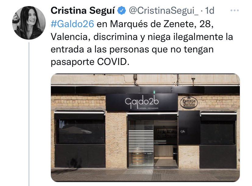 Supertramp9713's tweet image. -Lo sentimos, pero sin pasaporte Covid no puedes entrar en el restaurante
-... Has ganado una batallita hostelero, pero la guerra aun no ha terminado...

...
*Pésimo servicio, las gambas tenían pelo*
-Cristina, ¿eres tú?
-¡AAAAAH!