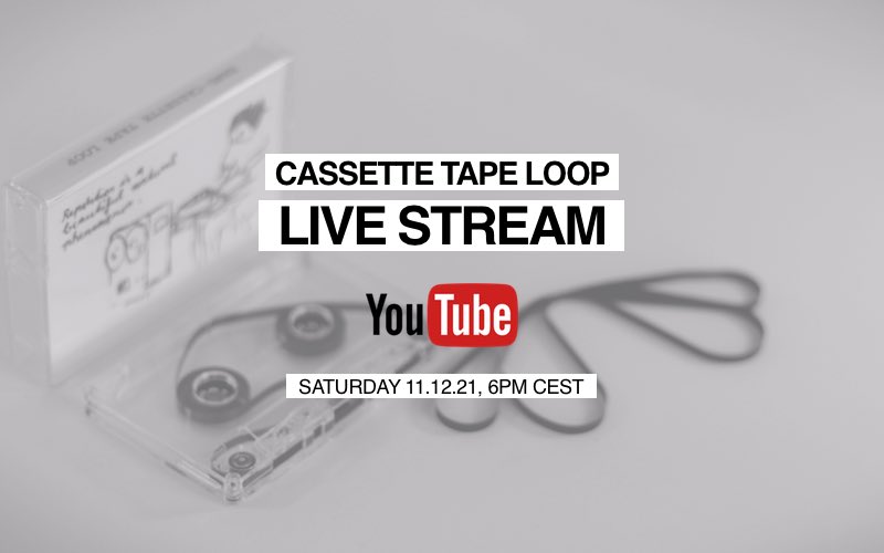 It is time to host my monthly youtube stream. This is part 3 from my workshop serie. In this 60 min workshop you will learn how to play with tapeloops in a live enviroment. 

Date:
Saturday 11.12 - 6pm CEST on my YouTube channel: youtu.be/V9h7MJwT3ck