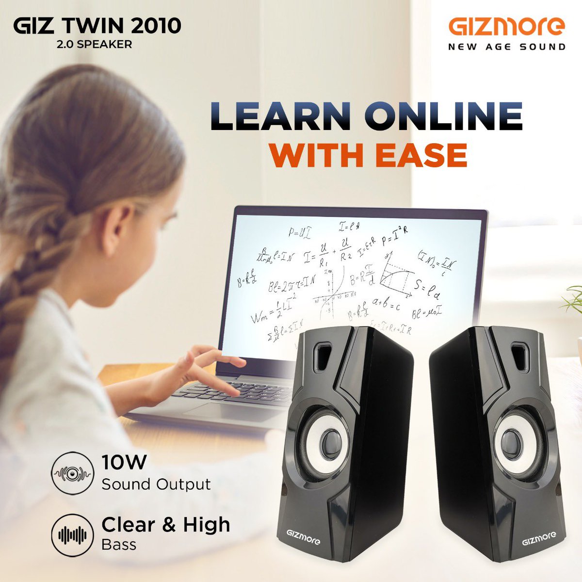 gizmoreindia's tweet photo. Studying online is much easier when you have the right sound. Check out GIZ TWIN 2010 speaker here https://t.co/0kEhQO0vGv #NewAgeSound #WFH #OnlineStudies #ComputerSpeaker https://t.co/wgfaeBsk4T