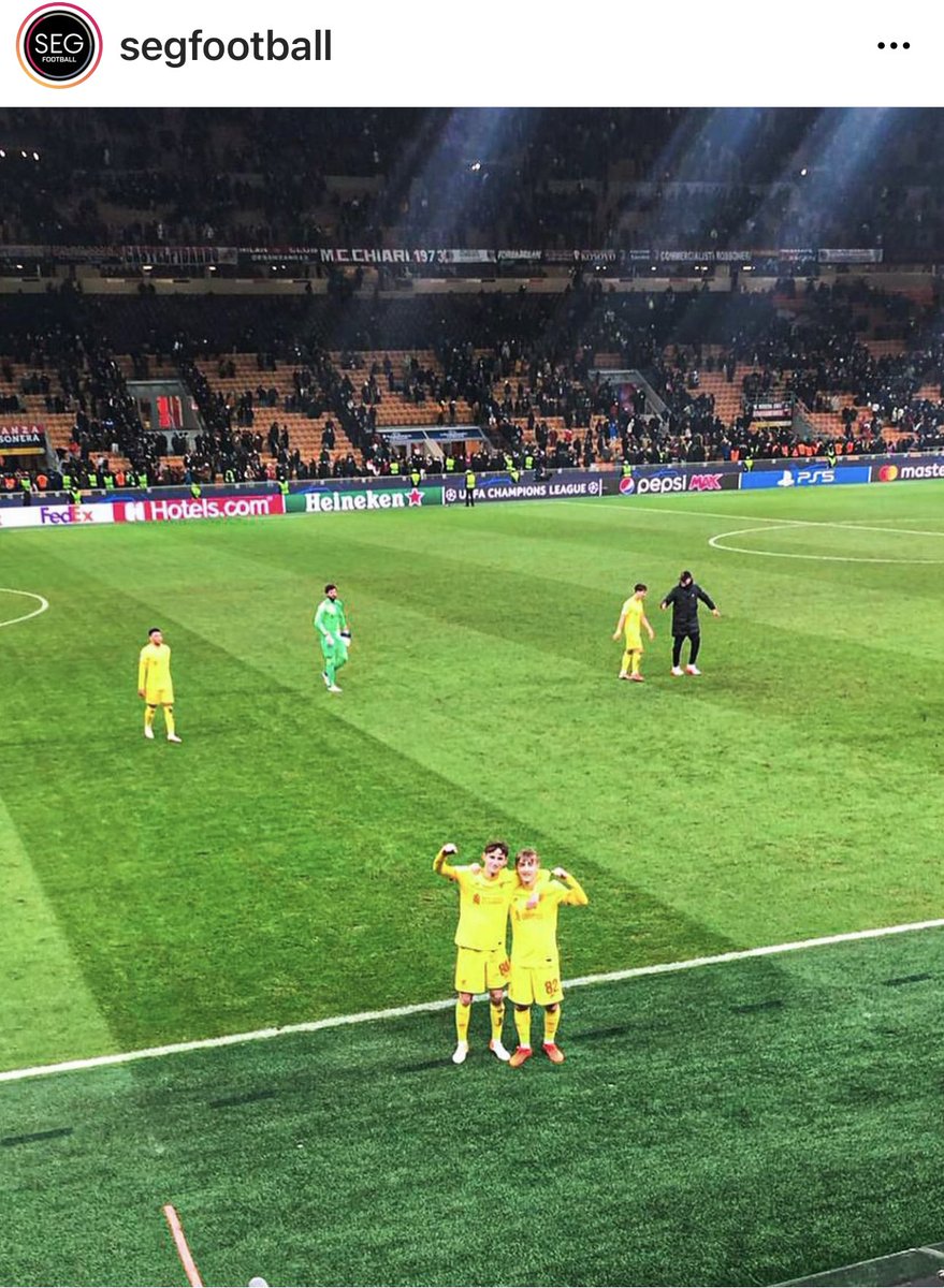 TheAnfieldWrap's tweet photo. Great images from @SEG_Football . 

@tylermorton02 and Max Woltman. Through the academy together and now winners at the San Siro for Liverpool.

Talent + hard work = dreams made https://t.co/c1ZhFtMI6o