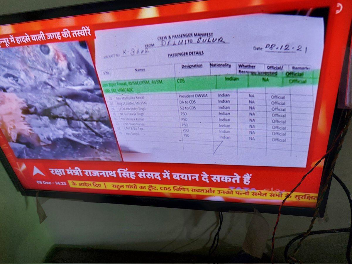Devanandjha6's tweet image. #CDS Bipin Rawat with 14 military officials were travelling in MI 17 helicopter has been crashed at Conoor. CDS General Rawat shifted to hospital.
#Pathatic news creats bitter agony.
#Praying to lord Mahadev for their life.