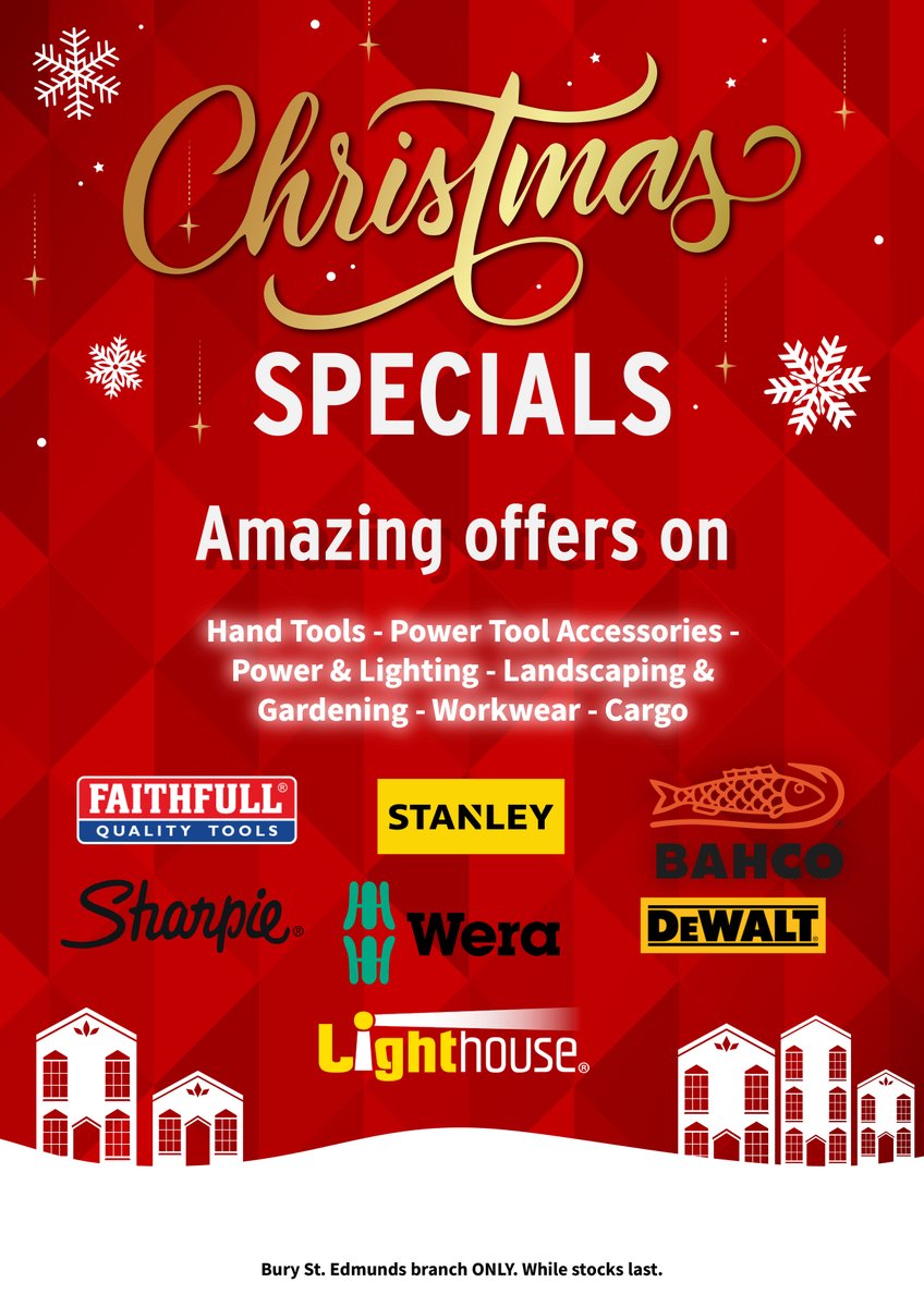 We have deals on a huge range of brands for our Christmas Specials. Pop by our Bury St. Edmunds branch to check out all that we have on offer 🎅⭐