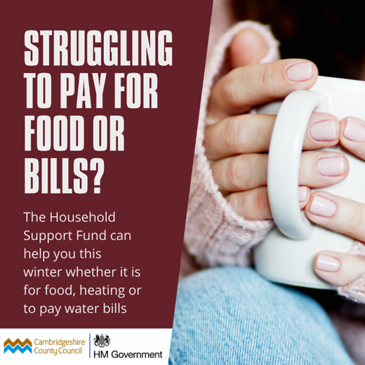 NewHorizonsBBO's tweet photo. Cambridgeshire County Council Household Support Fund. 
If you’re struggling to pay for essentials such as food, heating and water this winter please get in touch and see how the Household Support Fund could help you.
https://t.co/rp7zhnDj5Z 
call 0345 045 5219 https://t.co/LnHRH8MxvM