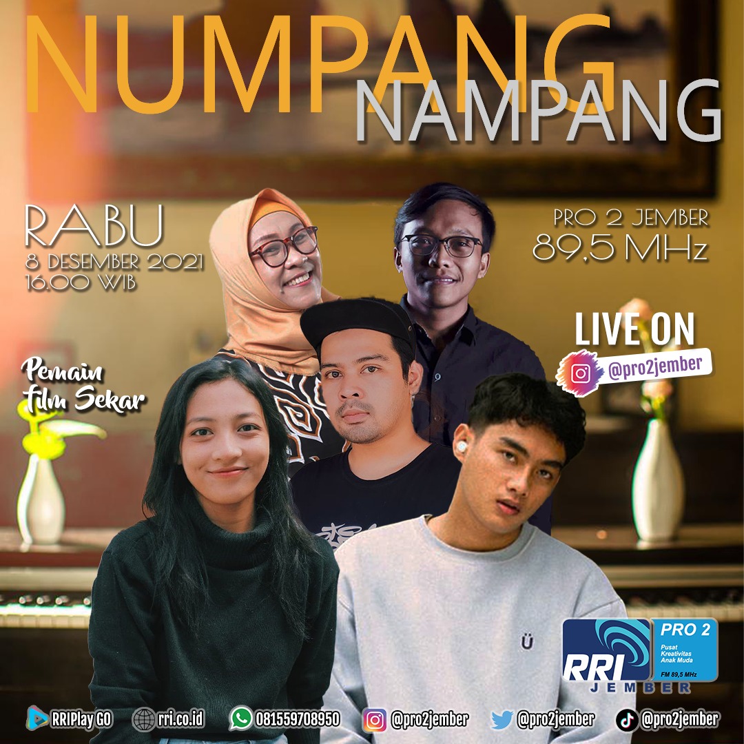 numpang nampang kali ini bakal kedatengan Kakak-kakak pemain film 'Sekar' 😀

yuk dengerin 89,5 mhz atau kamu juga bisa ikutan say hello &amp; tanya-tanya di kolom komentar live instagram kita nanti jam 4 sore 🥰