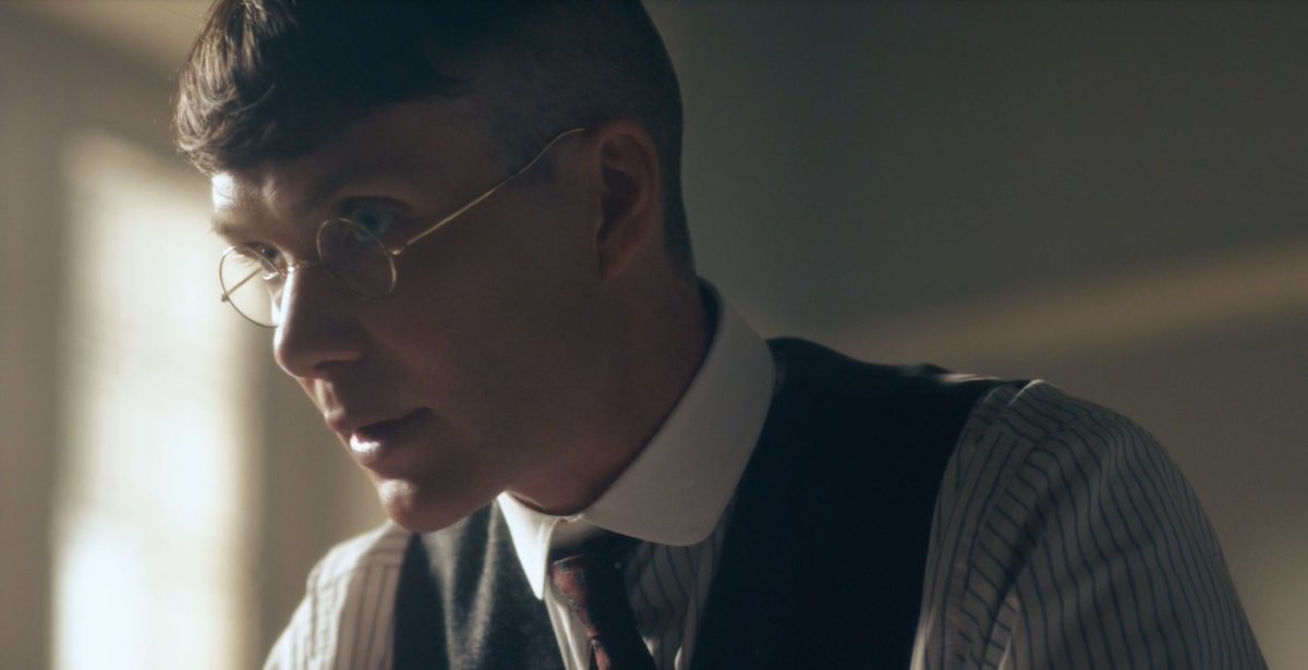 good morning to Tommy Shelby wearing glasses only