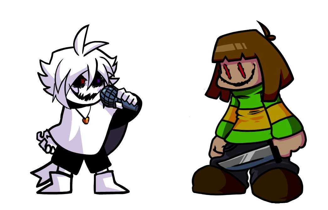 I drew Cross and XChara! : r/Undertale