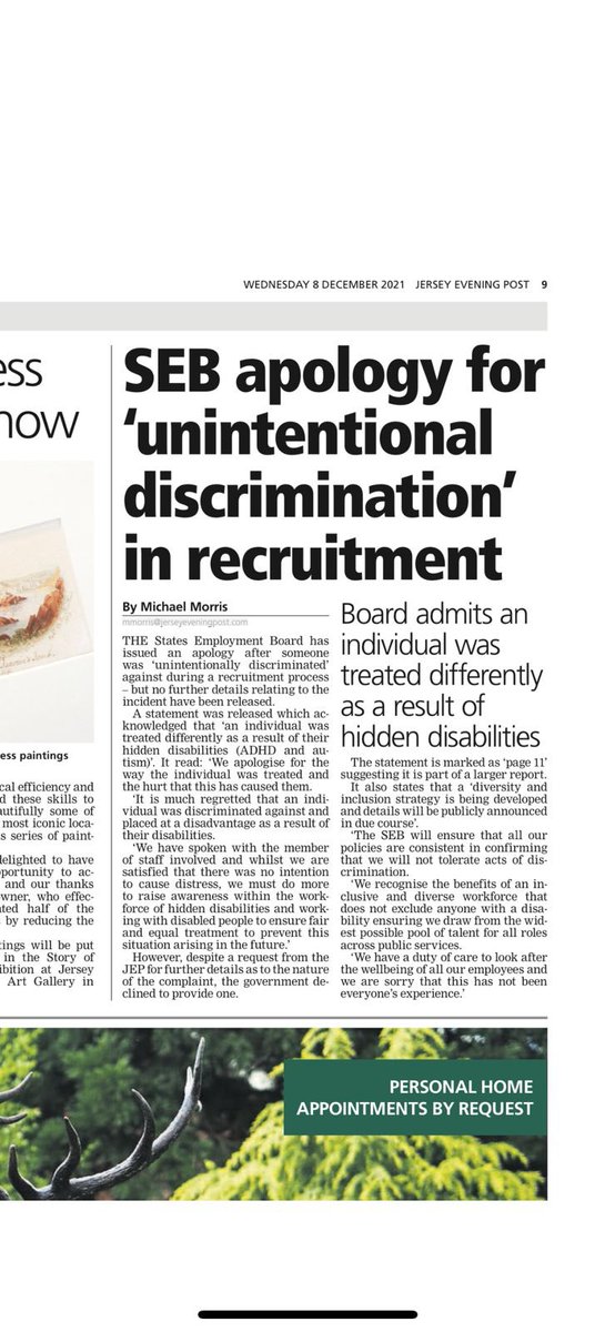 Yes because do wrong and beg forgiveness later is a theme of the SEB! This is entirely unacceptable behaviors. The government should have a process that allows for the evening playing field! No one should be treated differently as result of being ADHD or Autistic!