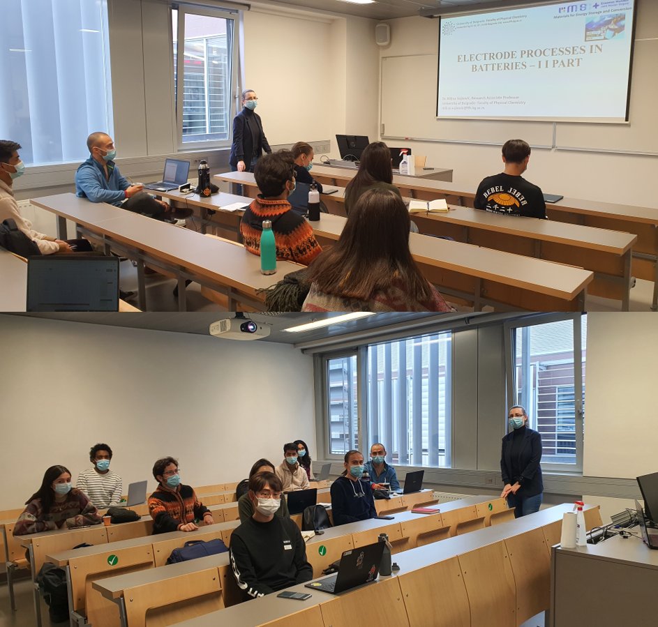 MilicaVujkovic2's tweet photo. One more lecture for MESC+ students (Class #16) regarding the electrochemical processes in batteries. Great questions and observations. Many thanks to 
@MESC_Plus @RobertDominko @C_MASQUELIER for the participation. https://t.co/WZnkbZDls1