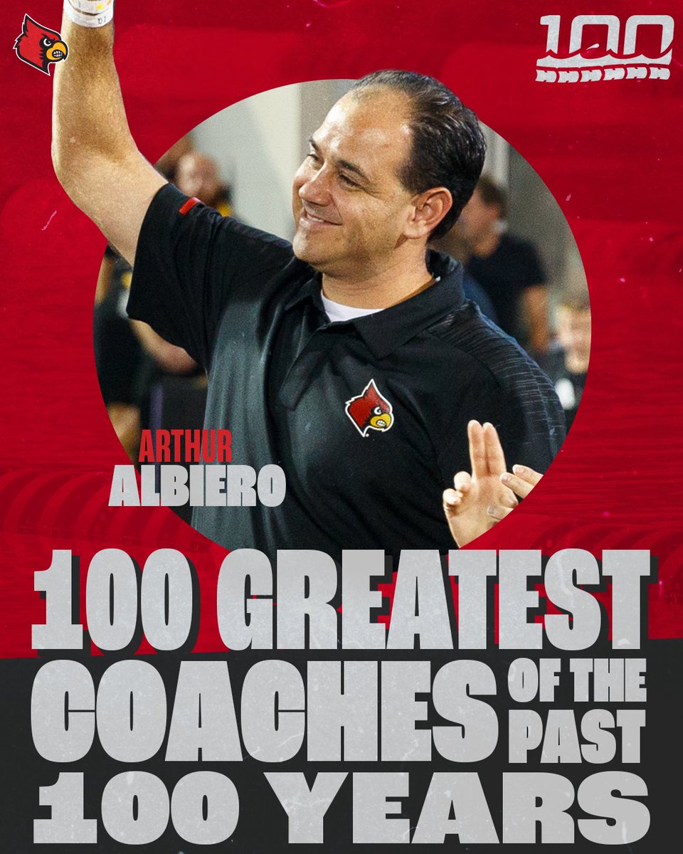 LouisvilleSD's tweet photo. One of the best there is 🙌

Our very own @ArthurAlbiero was named one of the greatest college swimming &amp; diving coaches of the past 100 years!

#GoCards x #CSCAA100 https://t.co/6YC2QCOLP4