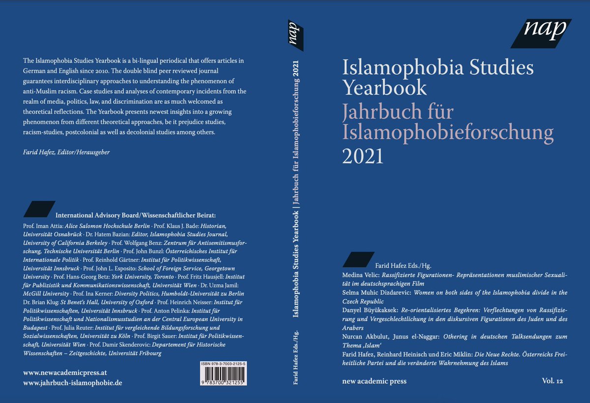 ferithafez's tweet photo. Volume 12 of the Islamophobia Studies Yearbook coming soon... #islamophobia #yearbook @RUCSRR @saharazizlaw @HatemBazian @CmsReorient @UCBerkeleyCRWS @Amani_Hassani_ @CIJBerlin @Nadia_Fadil @DjermanaSeta 
⁩ https://t.co/IPSrcPj1jR