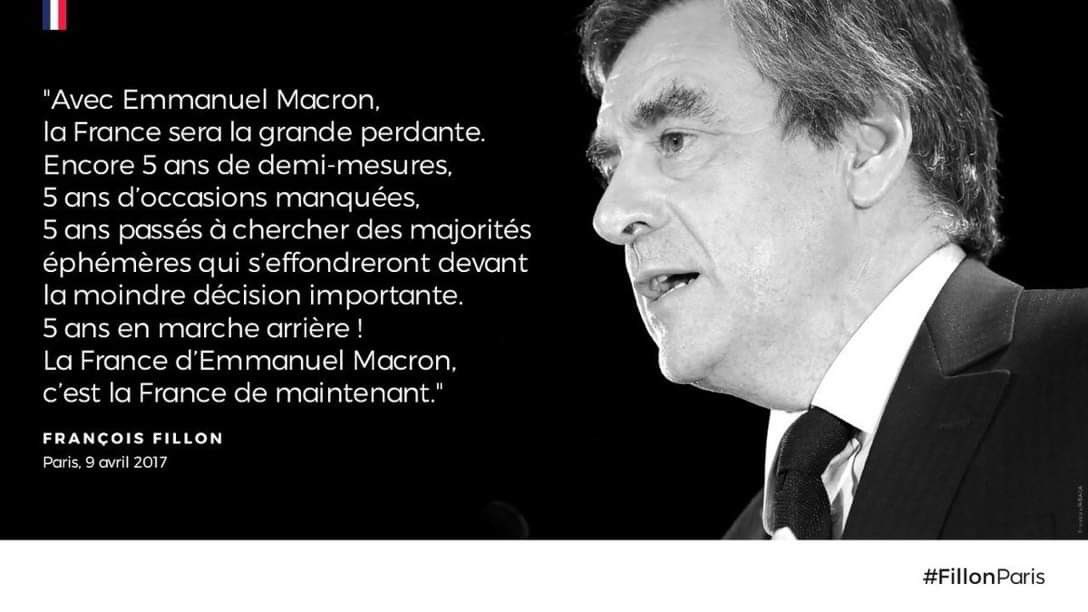 jsproust's tweet photo. Un homme avait compris ce que serait un quinquennat Macron, il était lucide et clairvoyant avant l’heure, cet homme était @FrancoisFillon en 2017. #Elysee2022 #Fillon #Macron https://t.co/9xM1zMz2VK