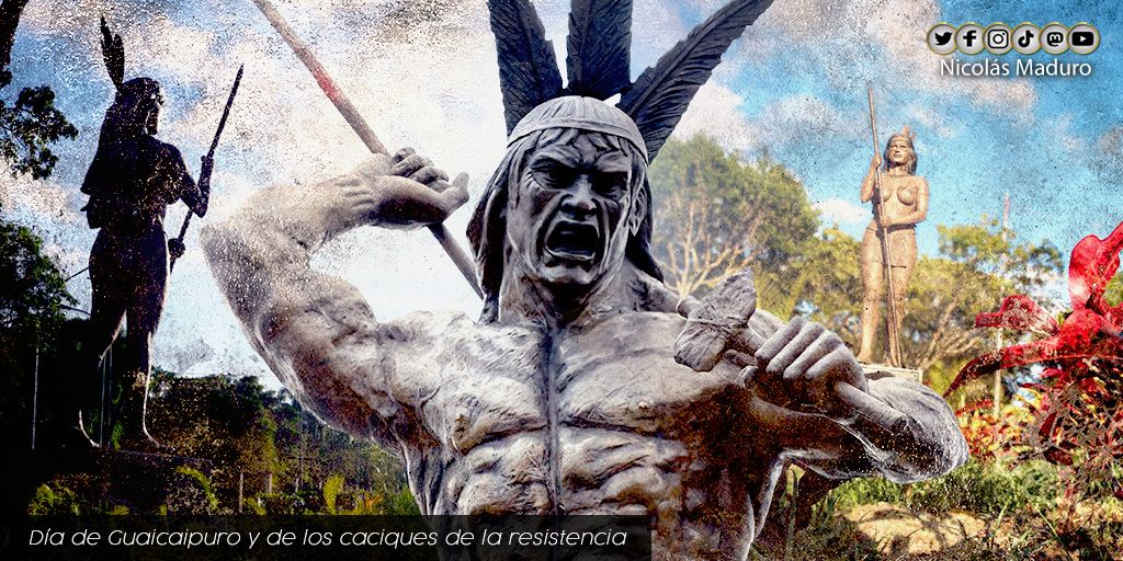 El Día de Guaicaipuro y de todos los Caciques de la resistencia, es una fecha para reafirmar el carácter anticolonialista del pueblo venezolano, así como nuestra lucha incansable por la Libertad. Como hijo de Guaicaipuro, seguiré resistiendo y defendiendo la Paz de la Patria.