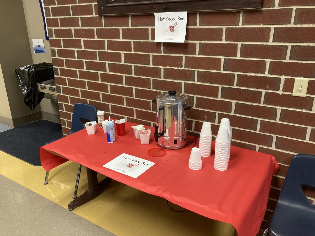 12 Days of Christmas!   Prepared a Hot Cocoa Bar for the staff today !