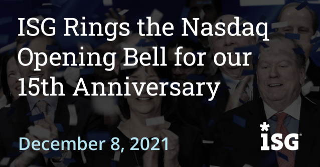 emblemat1c's tweet photo. Today, ISG marks the 15th anniversary of the firm’s founding in 2006 with the bell ringing ceremony at the #Nasdaq MarketSite in Times Square. CEO &amp; Chairman Michael Connor's shares his thoughts on the occasion in this press release – click to read. https://t.co/lfJ497XJVB https://t.co/4gYkXALWvW