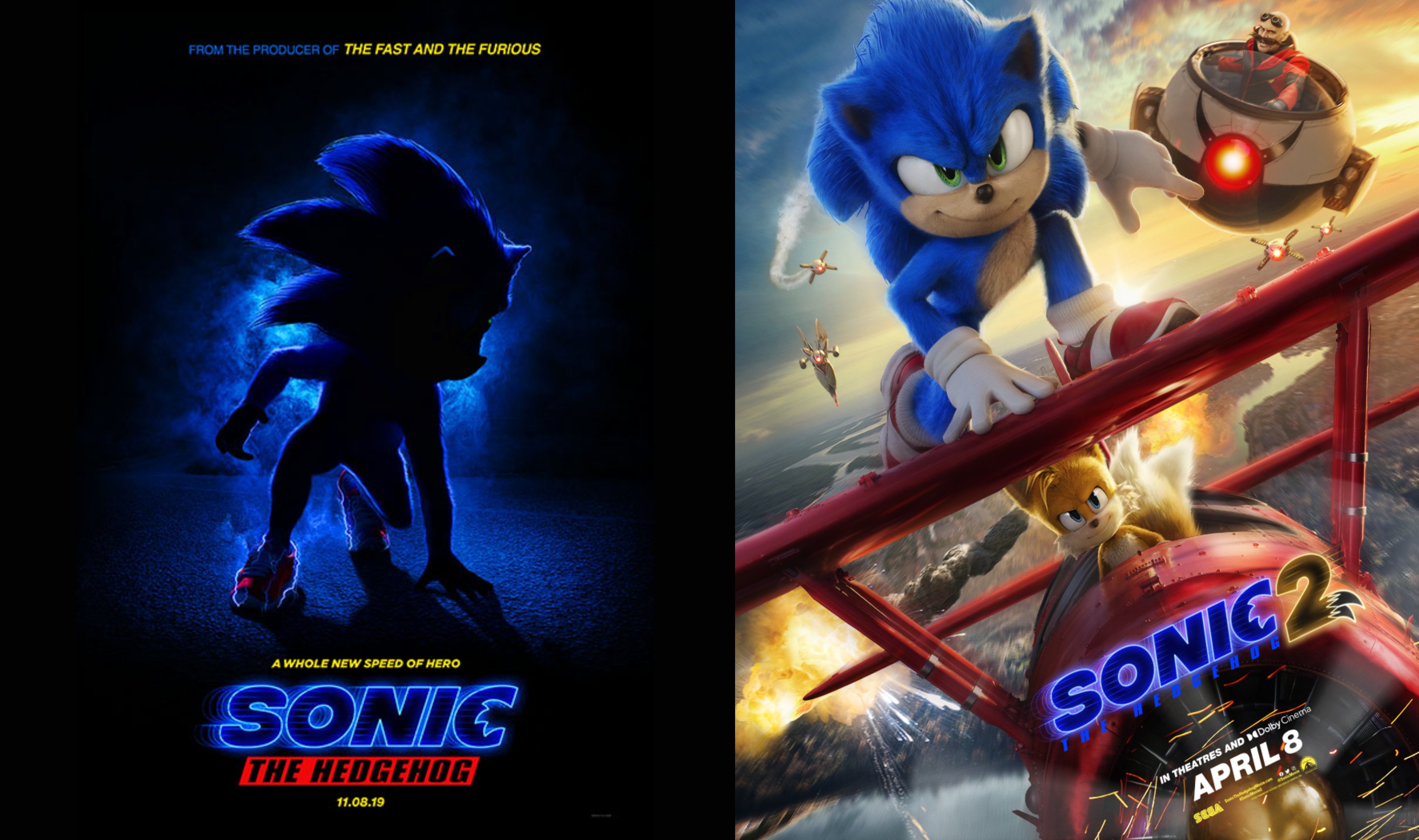 Tracker on X: the gulf between the first poster for Sonic Movie 1 and the  first poster for Sonic Movie 2 is an ocean's worth   / X