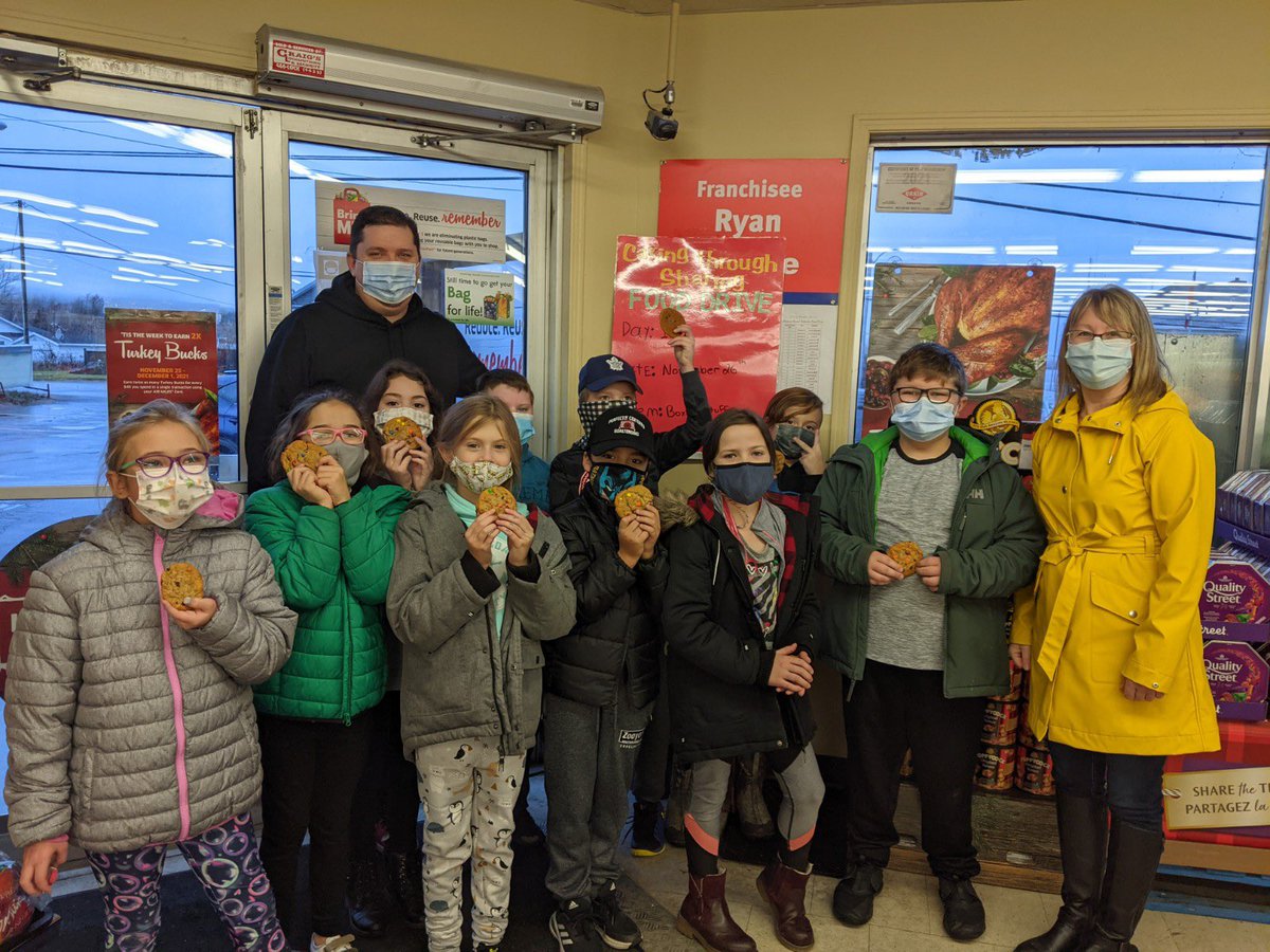 Ms_Howse's tweet photo. Our grade 4 class have created their own food drive called Caring Through Sharing. They’ve created their own logo, website, met and partnered with the local Foodland and Salvations Army. Lots of great things happening in central! @GlovertownAcad @NLESDCA @RealToniMarie @PeterCBC https://t.co/IseAvRBJj1