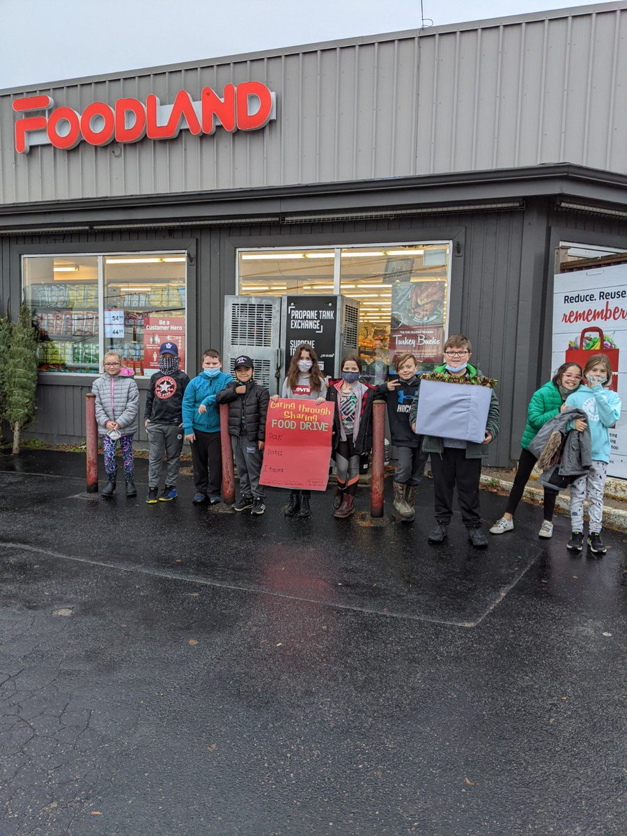 Ms_Howse's tweet photo. Our grade 4 class have created their own food drive called Caring Through Sharing. They’ve created their own logo, website, met and partnered with the local Foodland and Salvations Army. Lots of great things happening in central! @GlovertownAcad @NLESDCA @RealToniMarie @PeterCBC https://t.co/IseAvRBJj1