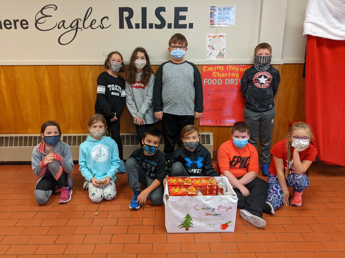 Ms_Howse's tweet photo. Our grade 4 class have created their own food drive called Caring Through Sharing. They’ve created their own logo, website, met and partnered with the local Foodland and Salvations Army. Lots of great things happening in central! @GlovertownAcad @NLESDCA @RealToniMarie @PeterCBC https://t.co/IseAvRBJj1