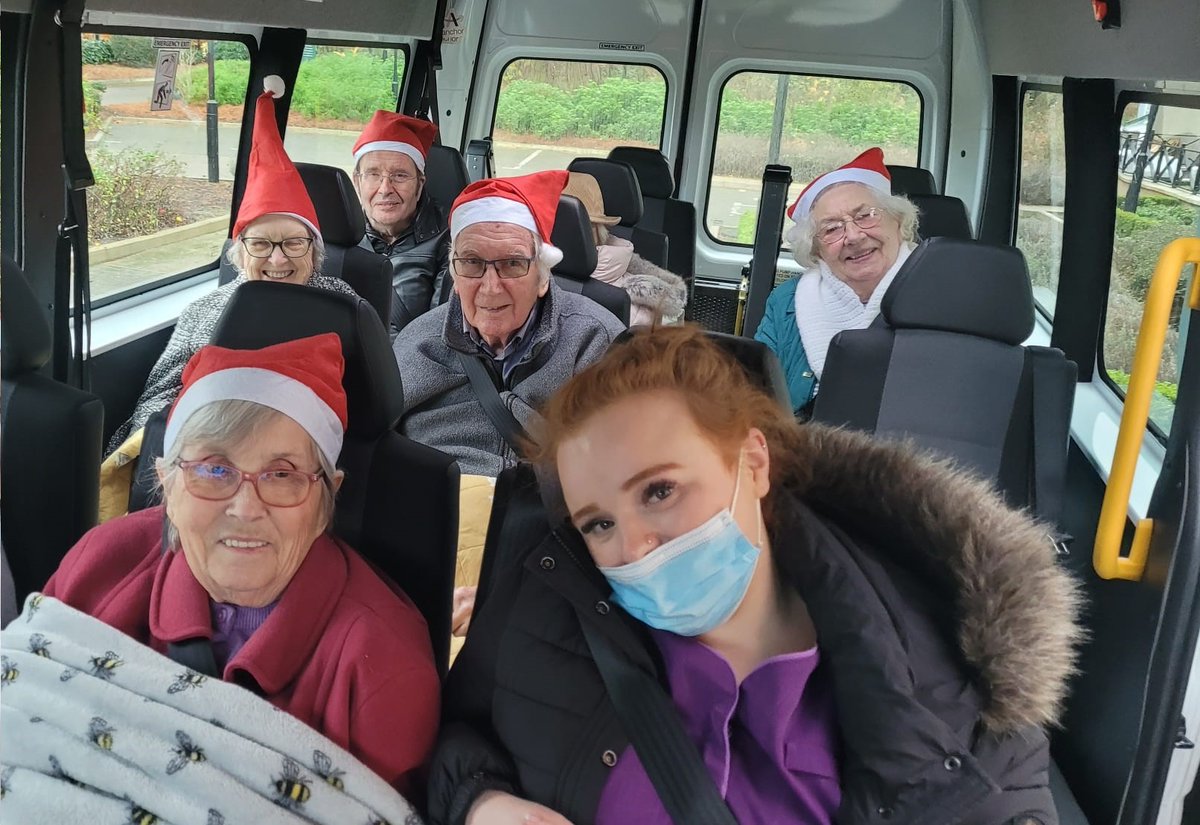 MoorePlaceEsher's tweet photo. Our residents enjoyed a trip out to see the Christmas Lights in London this week. Our carer Chantelle prepared blankets, hats, snacks, refreshments and a christmas playlist to make the afternoon very special for the residents who attended #mooreplace #esher #surrey #Christmas2021 https://t.co/Blq9dJXP3k