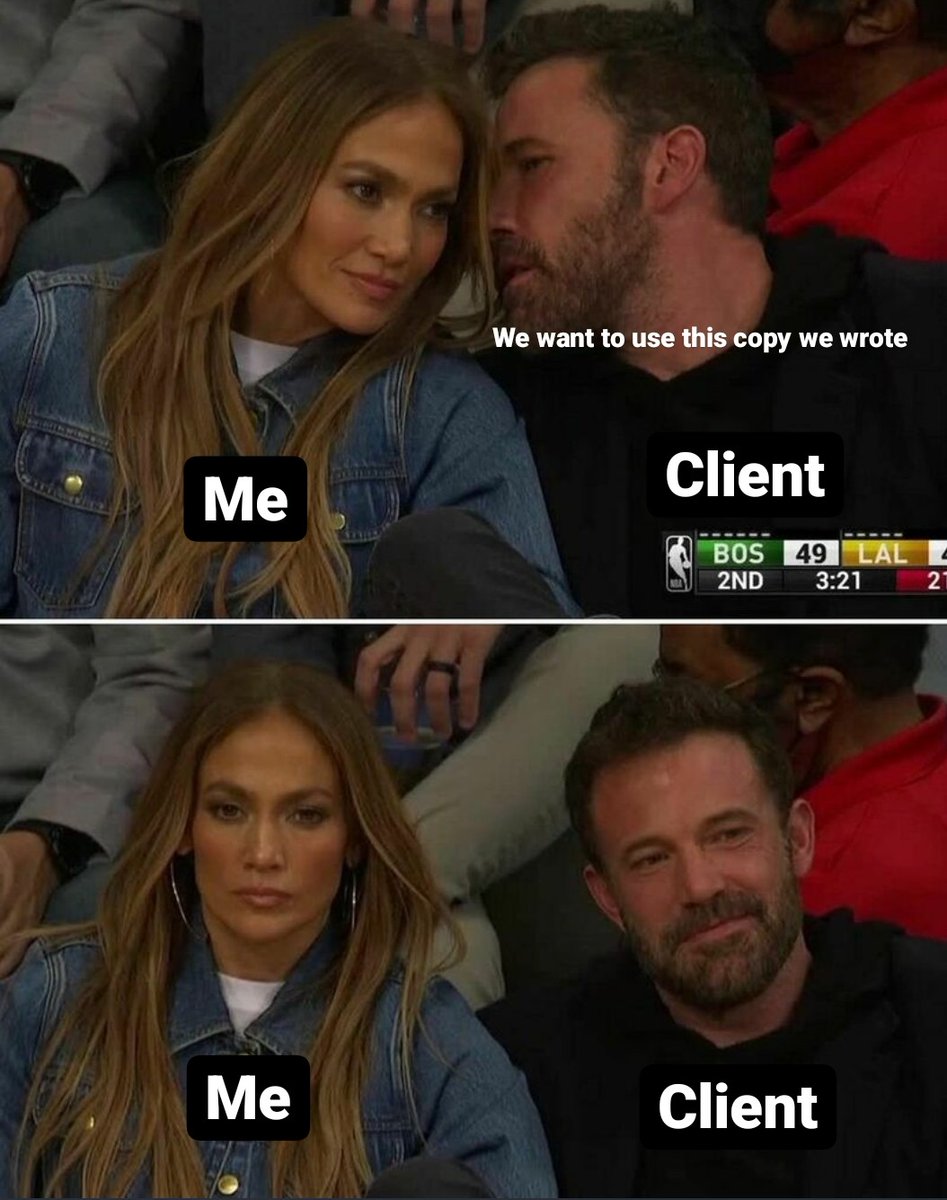 Balbazz's tweet photo. Don't you love being a copywriter? https://t.co/LvA0B7QatD