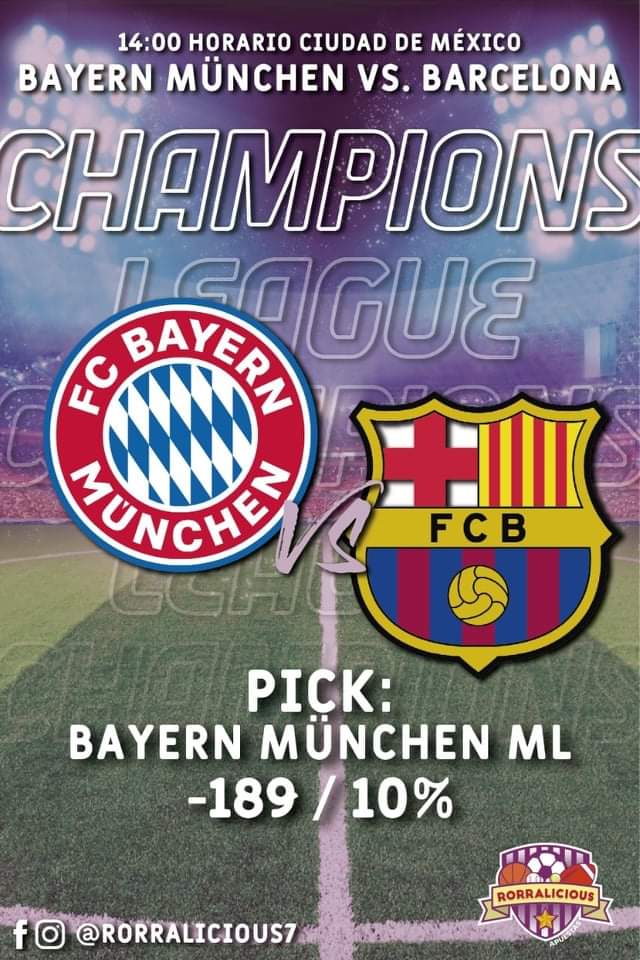 Rorralicious7's tweet photo. Nuestros picks de champions para hoy 🔥🔥🔥🔥 https://t.co/eFC81erddu