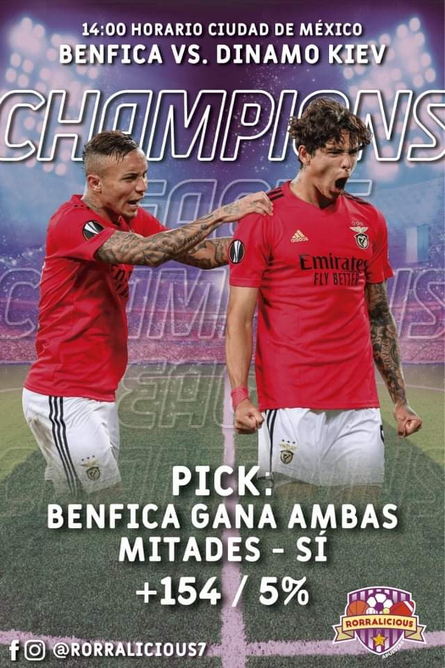Rorralicious7's tweet photo. Nuestros picks de champions para hoy 🔥🔥🔥🔥 https://t.co/eFC81erddu