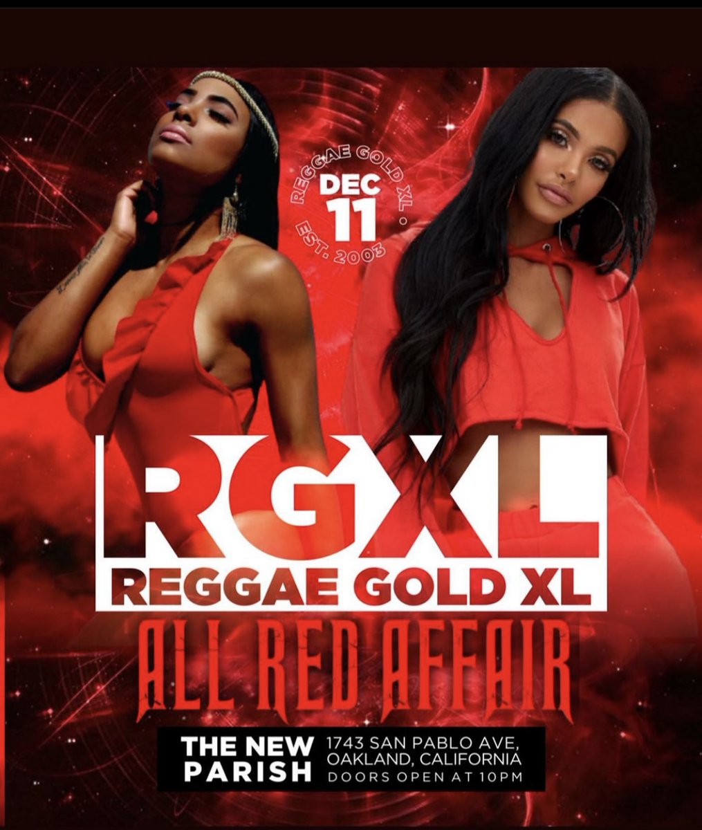 CityCatRadio's tweet photo. Sat Dec 11th #ReggaeGoldXL —-> #MakeItADate #thenewparish #RGXL #GoldTeam #TheNewParish #TheOaklandCity https://t.co/Lh9CIyibXd