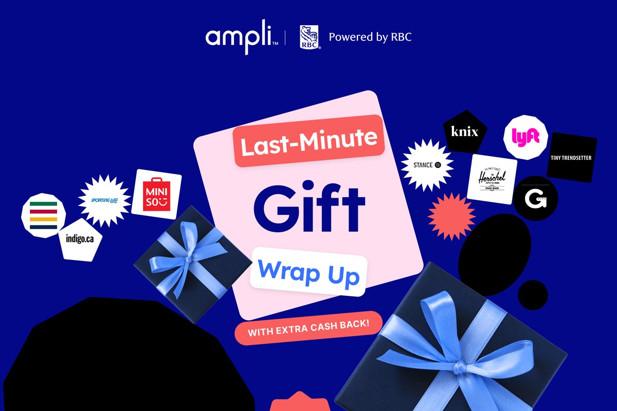 myampli's tweet photo. It’s our Last-Minute Gift Wrap Up, so get those gifts purchased, wrapped, and snuggled under the tree, with some cash to spare. You’ll love these offers so much you might just be kissing your phone under the mistletoe.
Sleigh on over to your Ampli app to check ‘em out! https://t.co/E5p4FTxbDT