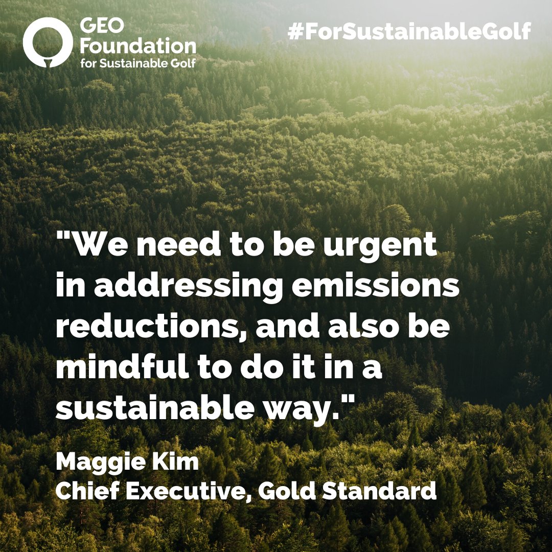 sustainablegolf's tweet photo. A salient point from Maggie Kim, CEO of @goldstandard, who was speaking at the Driving for Net Zero event last month.
#DrivingNetZero https://t.co/Hoy9ovWmrv