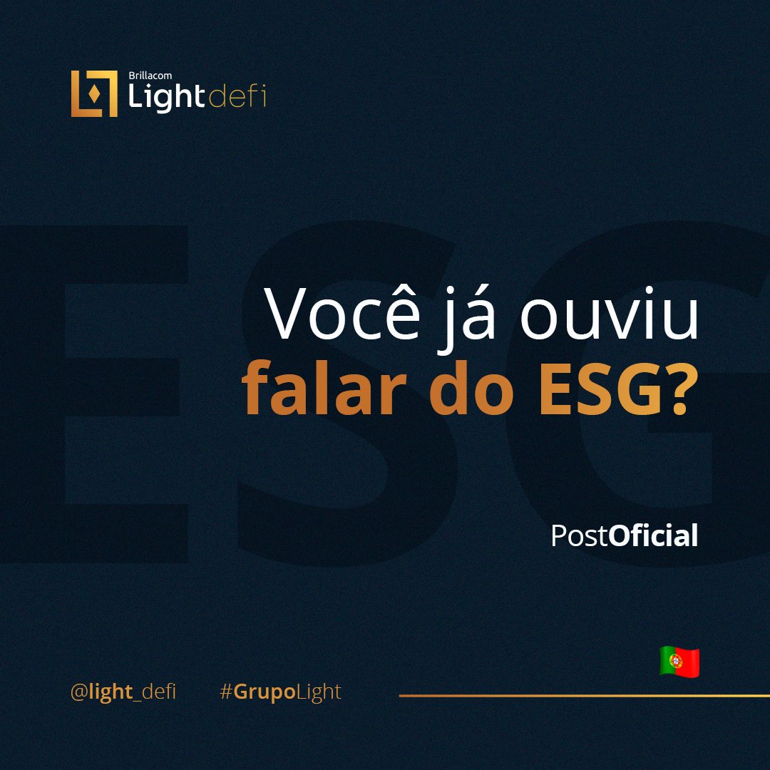 ESG means Environmental, Social, and Governance. Those factors can evaluate companies and countries on how far advanced they are with sustainability. For sure, Light DeFi is already doing its part!
#lightdefi #wearelightdefi #lightgroup #esg #sustainability #blockchain