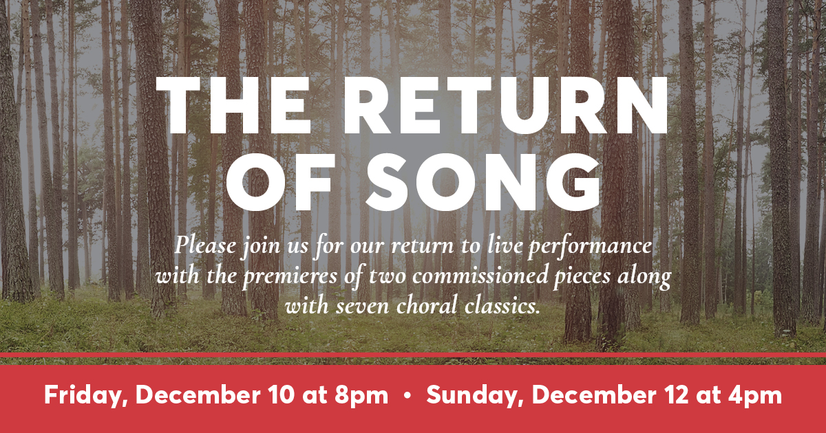 This weekend marks our return to live performances! Join us on Dec 10 &amp; 12 for world premiere of ‘I Go Among Trees’ by <a href="/robpatersonnyc/">Robert Paterson</a>, NYC premiere of @kjs6’s ‘We Will Stand Up’ &amp; works by Persichetti, Poulenc &amp; more. Tickets at nasingers.org/events. Seating is limited!