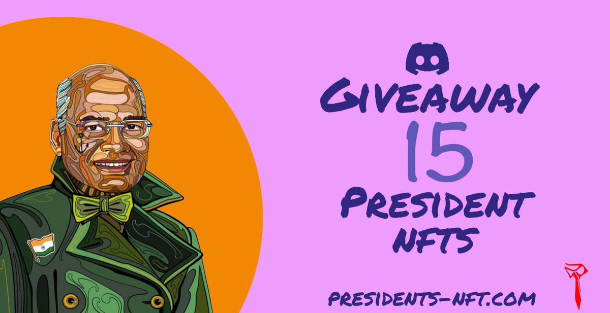 Presidents_NFT's tweet photo. Hey, citizens🔥

📢 Due to the fact that a huge number of participants, we decided to extend giveaway until 13th Dec🎉

✨To Enter✨
✅ Join our Discord: https://t.co/kFFDuoJZFg
✅ Tell us which President NFT is your favorite in the presidents-chat
✅ Tell us where you are from! https://t.co/l7pb7aBthp