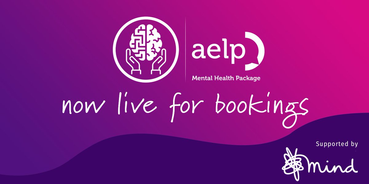 📢Today launches AELP’s Mental Health Package. The first three working webinars are now open for booking &amp; are free to attend for the whole sector with themes 1 and 3 sponsored by <a href="/_LearningCurve/">Learning Curve Group</a>. For more info &amp; to book your place visit: aelpevents.org.uk/website/33421/ #mentalhealth