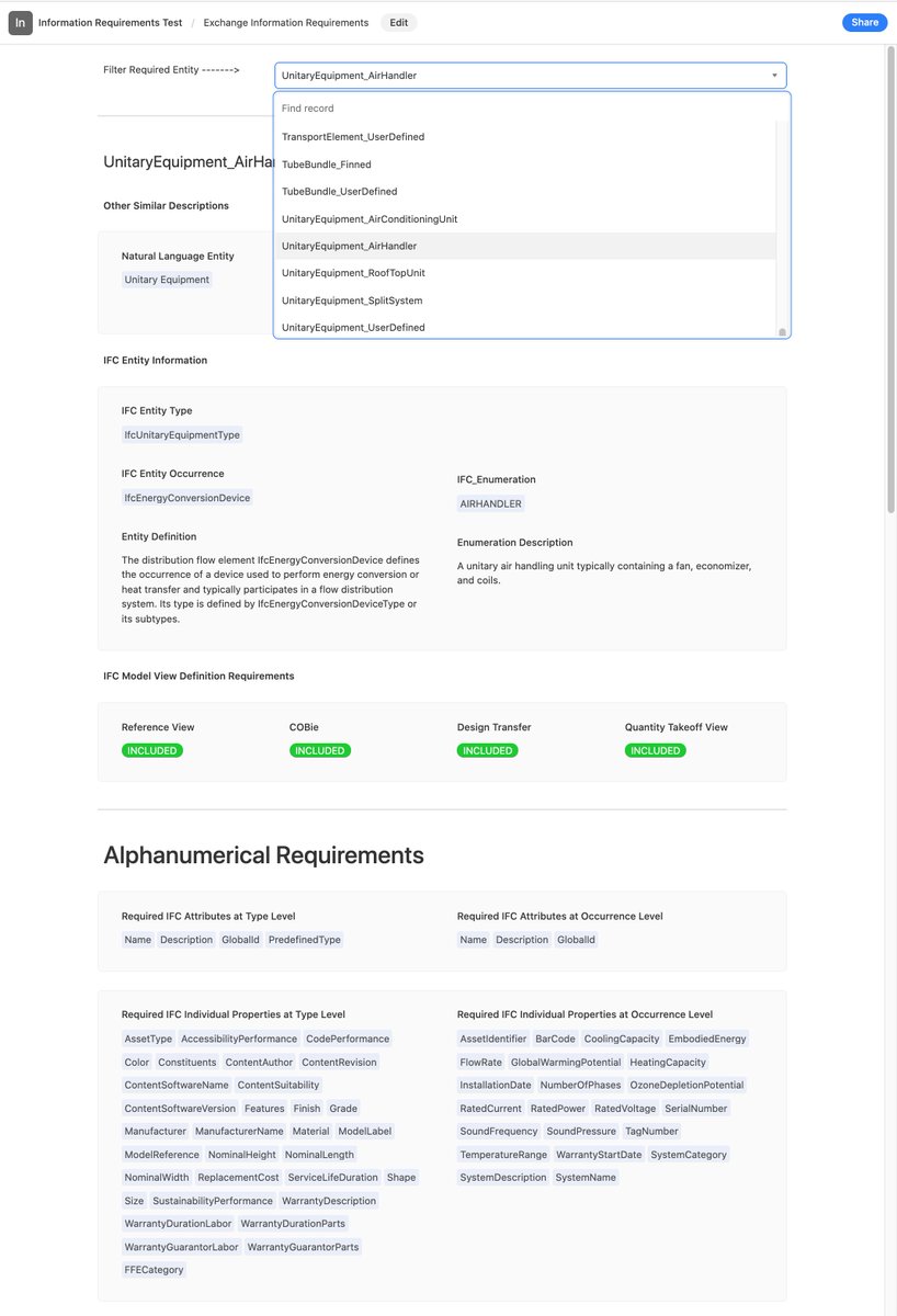 CreatemasterIM's tweet photo. Finally have found some time to experiment with @airtable's new Interface Designer. Early test of how Exchange Information Requirements can be shared smartly. #ISO19650 #BetterInformationManagement #ResourcesNotDocuments https://t.co/pqiBmHjBbn