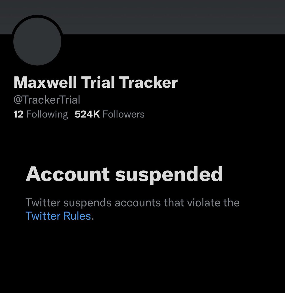 judithrose91's tweet photo. So the trial is completely BS the prosecution is dirty and the biggest account tracking it just got suspended after they announced the case would be closed after a week. 
Shocked and angry don’t even cover it. https://t.co/WK1o6f2C0J