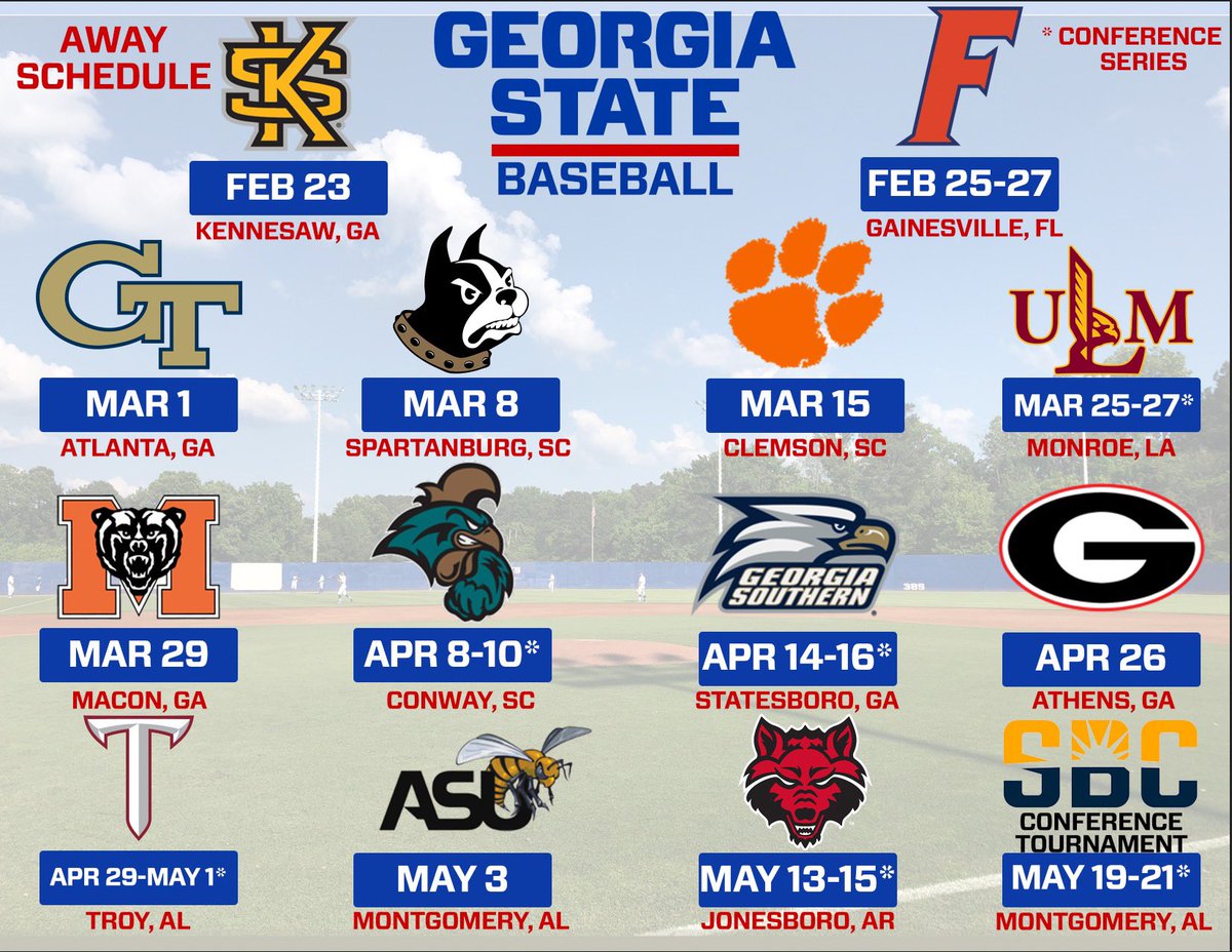 GSU_Base's tweet photo. Blessing your timeline on this Wednesday in December to let you know Opening Day is 72 days away! 

#GoThers #BLB https://t.co/Jwpq5ecsaU