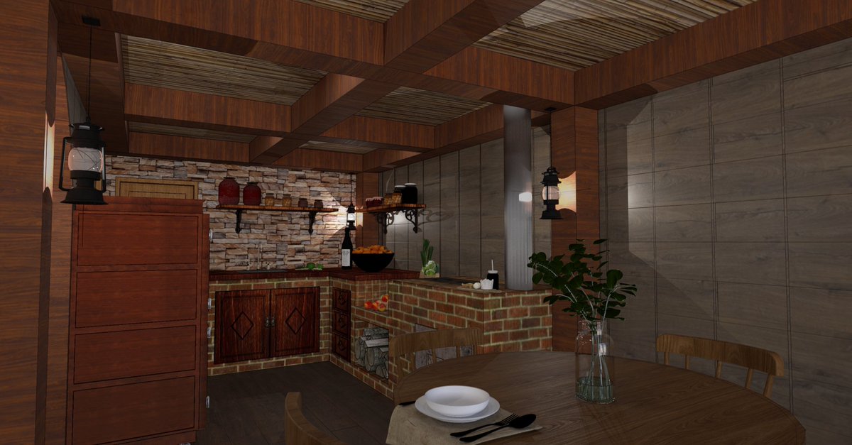 Mialee_art's tweet photo. Cabana antiga estilo RPG com cozinha https://t.co/pcEyOTDRgZ