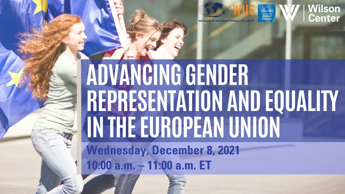 Global Europe Program (@wilsoncentergep) on Twitter photo STARTING IN 30 MINUTES. How can we make sure that women are equally represented in the European Union's institutions? Join us at 10AM ET for a conversation with @WIIS_global <a href="/ChdeJOudraat/">Chantal de Jonge Oudraat</a> <a href="/MichelleEgan14/">Michelle Egan</a> and <a href="/RGuerrina/">Prof Roberta Guerrina</a> here: bit.ly/3Eecs7n STARTING IN 30 MINUTES. How can we make sure that women are equally represented in the European Union's institutions? Join us at 10AM ET for a conversation with @WIIS_global <a href="/ChdeJOudraat/">Chantal de Jonge Oudraat</a> <a href="/MichelleEgan14/">Michelle Egan</a> and <a href="/RGuerrina/">Prof Roberta Guerrina</a> here: bit.ly/3Eecs7n