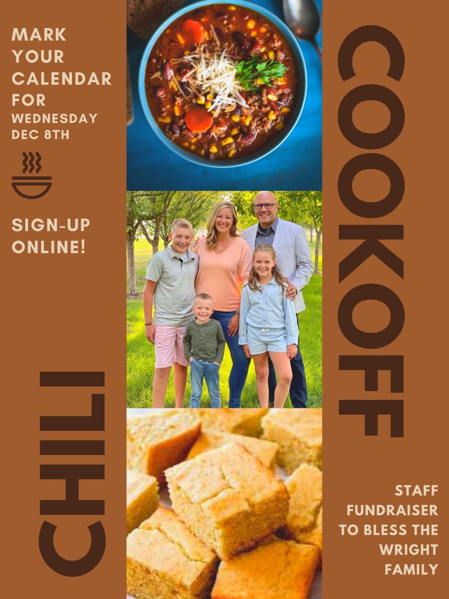 Our staff is coming together to raise money for our dear friend and co-worker Maren Wright. She is battling cancer like a boss! Let the chili cookoff begin. More to come tomorrow.
#chili <a href="/WFPSchools/">West Fargo Public Schools</a>  #DistrictOfChoice #beatcancer #superhero #workfamily #winner