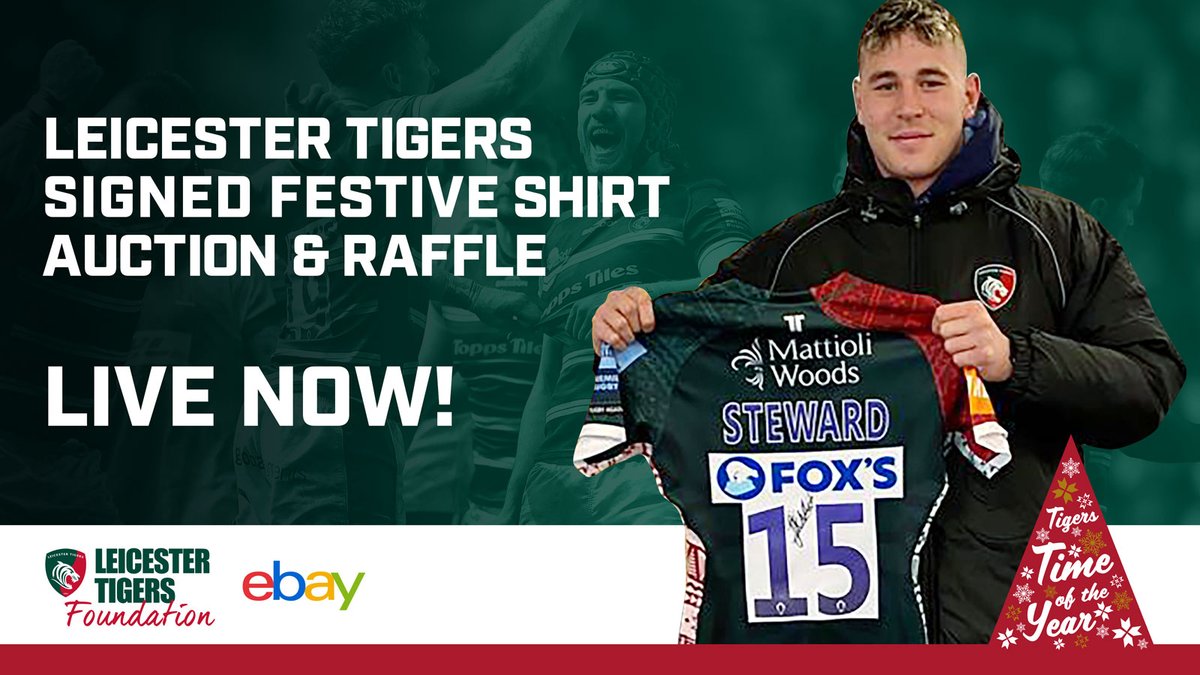 The Christmas auction and raffle in support of the Leicester Tigers Foundation is now live.

Details 👉LeicesterTigers.com/news/signed-sh…