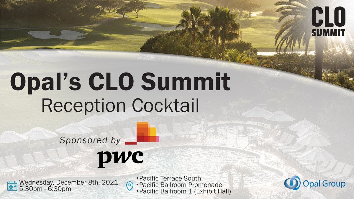 Opal_Group's tweet photo. We look forward to hosting Opal's CLO Summit Reception Cocktail sponsored by @PwC https://t.co/0aF3hmLCWn