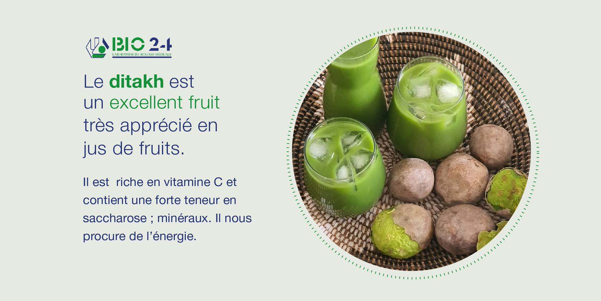 labobio24's tweet photo. Le ditakh est un excellent fruit! Il est  riche en vitamine C et contient une forte teneur en saccharose ; minéraux. 

Il nous procure de l’énergie. Caractérisé par sa pulpe verte, le ditakh est utilisé dans le traitement de la toux, rhume, angines, douleurs des reins. 

#Bio24 https://t.co/52rbqsMHZ4