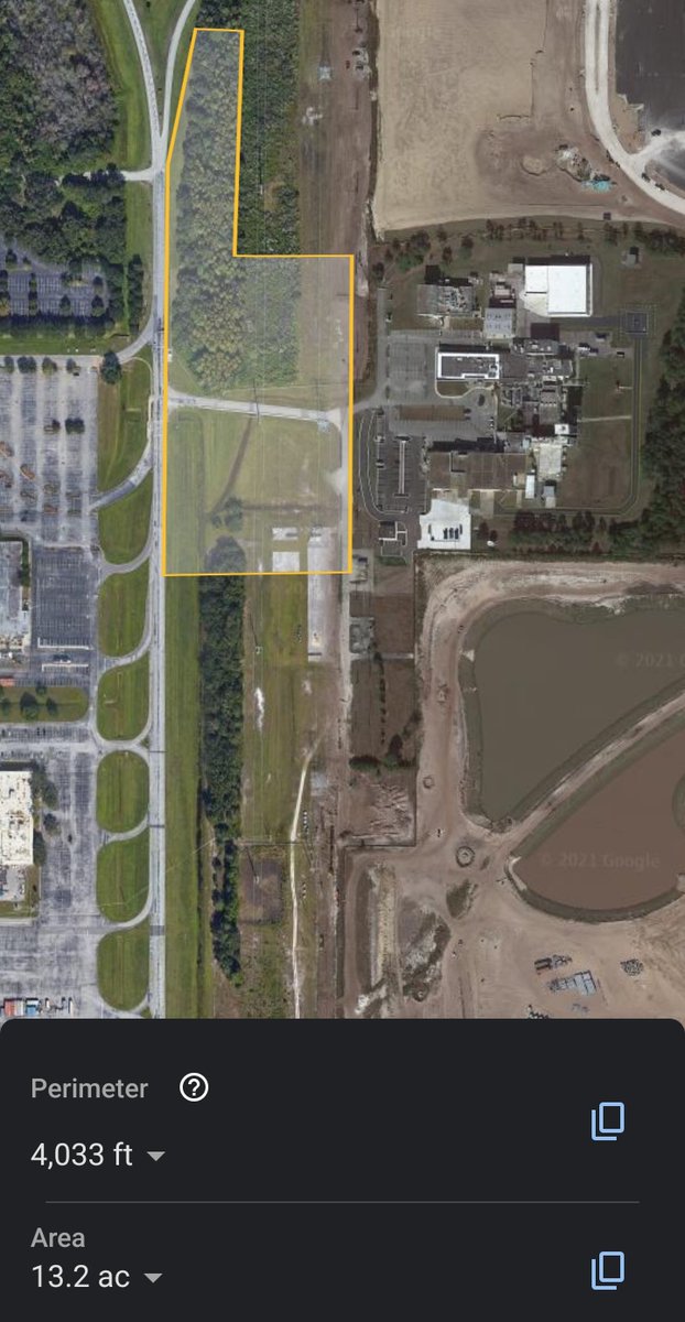 Just to clarify what land and location they're talking about for  #EpicUniverseIt's this section that I had blocked out as the only land not owned by Universal on the Kirkman route  https://twitter.com/OBJUpdate/status/1468324604628373510?t=zXzECmG1PppoEeH7uwYFkQ&s=19