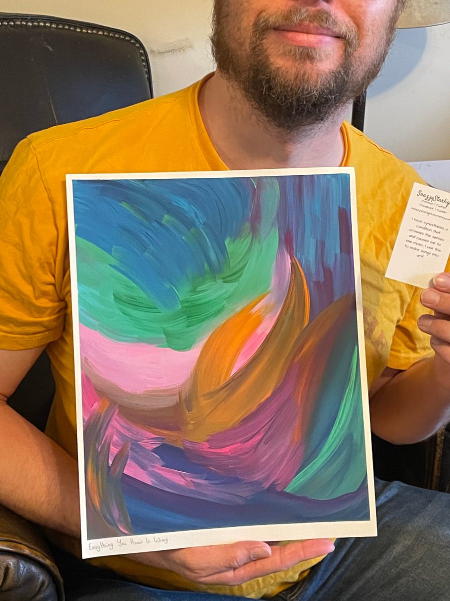 jmere's tweet image. Husband’s favorite birthday gift ever: @SnazzyStarlight ‘s painting of @alyankovic ’s “everything you know is wrong.” (Am I talking it up on every social media platform? Yes, yes I am)