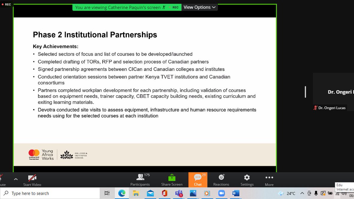 CICan_Kenya's tweet image. Our Young Africa Works in Kenya- TVET STA @IanWarrender presented on this year's Program Achievements among them, completing the selection of 15 new partner TVET institutions.
#YoungAfricaWorksinKenyaTVETPartnersForum
#YoungAfricaWorks #youthemployment