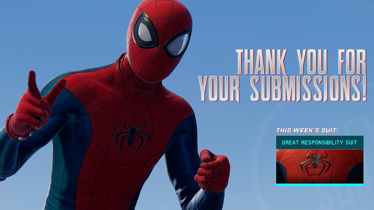 spidey_squad's tweet photo. The entries for the Great Responsibility Suit are now closed. The winners will be announced soon!
๐ท๏ธ๐ธ#SpideySquadPMComp https://t.co/rSAYR4LgkC